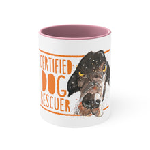 Load image into Gallery viewer, Certified dog rescuer - Accent Coffee Mug, 11oz