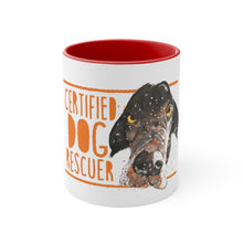 Load image into Gallery viewer, Certified dog rescuer - Accent Coffee Mug, 11oz