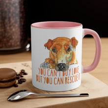 Load image into Gallery viewer, You can't buy love but you can rescue it - Accent Coffee Mug, 11oz