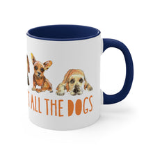 Load image into Gallery viewer, I was born to pet all the dogs - Accent Coffee Mug, 11oz