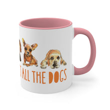Load image into Gallery viewer, I was born to pet all the dogs - Accent Coffee Mug, 11oz