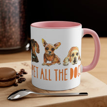 Load image into Gallery viewer, I was born to pet all the dogs - Accent Coffee Mug, 11oz