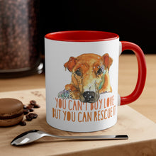 Load image into Gallery viewer, You can't buy love but you can rescue it - Accent Coffee Mug, 11oz