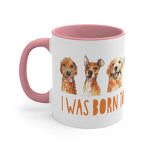 Load image into Gallery viewer, I was born to pet all the dogs - Accent Coffee Mug, 11oz