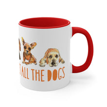 Load image into Gallery viewer, I was born to pet all the dogs - Accent Coffee Mug, 11oz
