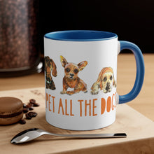 Load image into Gallery viewer, I was born to pet all the dogs - Accent Coffee Mug, 11oz