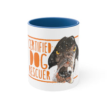 Load image into Gallery viewer, Certified dog rescuer - Accent Coffee Mug, 11oz